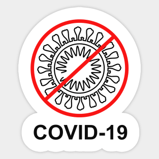 Covid-19 Black Color Sticker